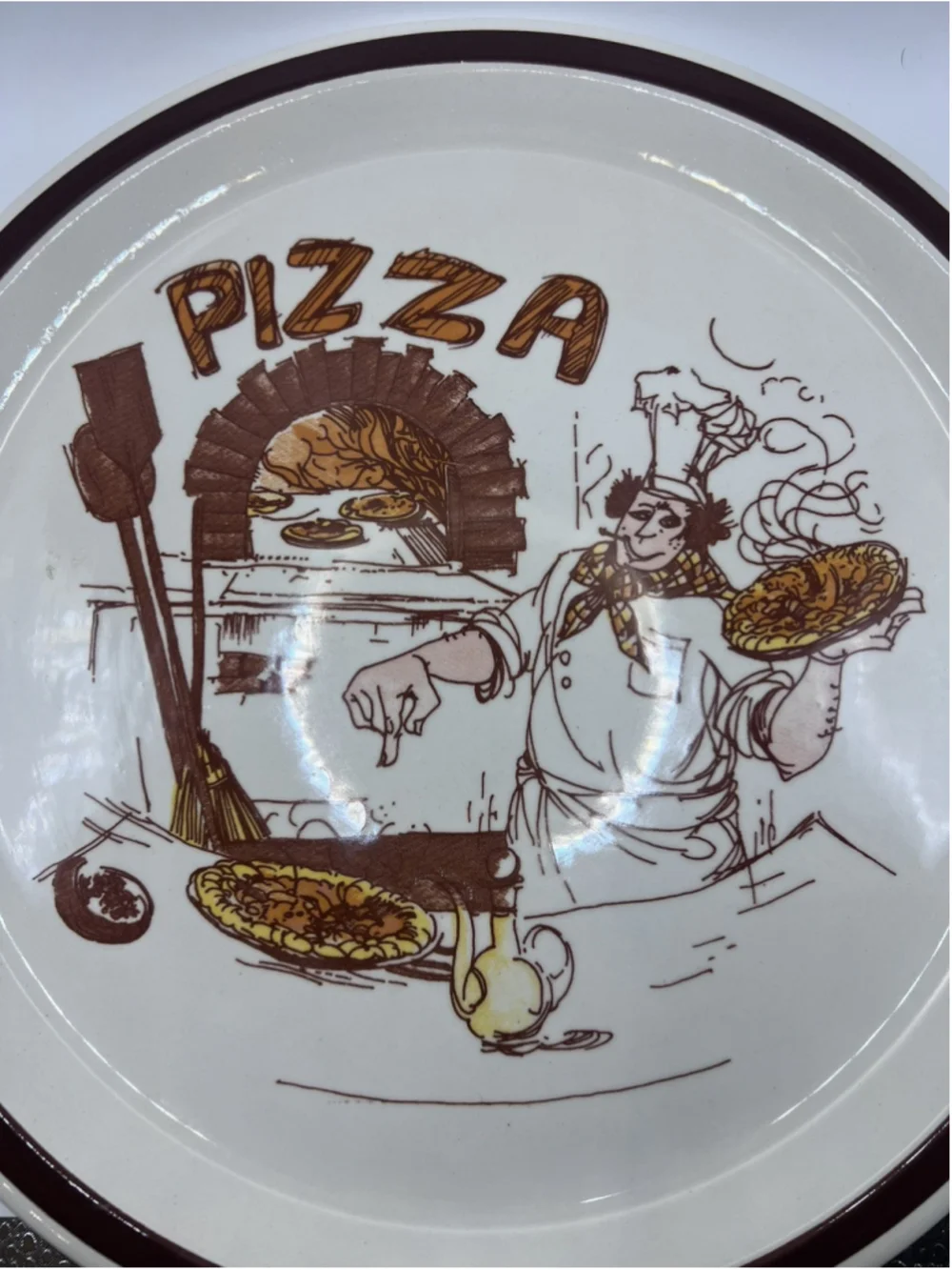 Vintage Pizza Plate Made In Italy Nicola International Chef 11 1/4” Ceramic Dish